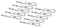 Alberts 10 x Schaukelhaken, 200 mm, mit Gewinde zum Durchschrauben, verzinkt