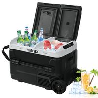 Merax elektrický chladicí box elektrický kompresorový chladicí box přenosný, čerstvý/mrazivý, s APP, mrazicí box 12/24 V a 230 V, nákladní automobil, obytný automobil, 42 litrů