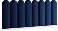 Polsterpaneel ovales WANDPOLSTER Wandkissen Bettkopfteil Wandpaneel Magic Velvet Dunkelblau 30 cm x 100 cm