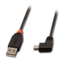 Lindy USB 2.0 Kabel Typ A/Mini-B 90° gewinkelt M/M 0.5m