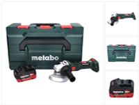 Metabo W 18 LT BL 11-125 Akumulatorowa szlifierka kątowa 18 V 125 mm bezszczotkowa + 1x akumulator 5,5 Ah + metaBOX - bez ładowarki