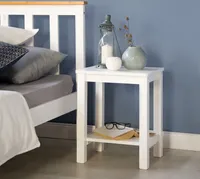 Homestyle4u 1827, Beistelltisch Weiß Couchtisch Wohnzimmer Nachttisch Nachtschrank Weiss Holz Schlafzimmer