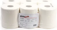 SemyTop Handtuchrolle 2-lagig, MIDI, Zellstoff, 6 Rollen