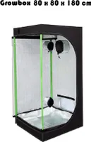 JUNG Growbox Growzelt Indoor 80x80x180cm Premium Mylar 97% reflektierend, Hydroponisches System, Gewächshaus Cannabis Balkon, Wasserdicht, Grow Tent