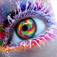 Diamond Painting Kits, DIY 5D Vollrundbohrkristall Crystal Diamond Painting, Farbige Augen Diamant Painting Kinder Arts Craft für Home Wand-Decor 30 x 30 cm