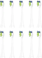 10er demirdental Sensitive Aufsätze passend für Philips Sonicare Ersatzbürsten, Weiche Bürstenköpfe für sensible Zähne,(Stil 1)