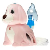 Omnibus  Puppy Elektrischer Inhalator Hündchen Inhaliergerät Set für Kinder und Erwachsene Vernebler Inhalation Maske für Erwachsene und Kinder Rosa