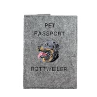 Art-Dog Reisepasshülle Handgefertigt Muster, 17x12,5cm, Rottweiler