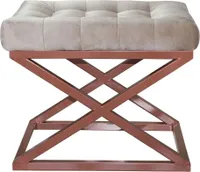 Taburet Capraz - Copper, Cream, Měděná, Krémová