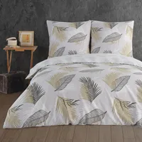 Bettwäsche Bettbezug 135x200 cm, Kopfkissenbezug 80x80 cm  2 teilig Deckenbezug  Set aus 100% Baumwolle Renforce mit Reissverschluss - Buymax®