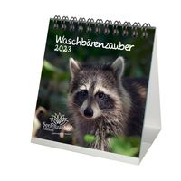Waschbärenzauber Tischkalender für 2023 Format 10cm x 10cm Waschbären - Seelenzauber