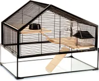 Beeztees Nolan - Nagerkäfig - Metall - Basis aus Glas - schwarz - 60 cm