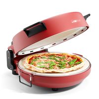 Clatronic® Pizzaofen | Ofen 350°C f. italienische Steinofen Pizza zu Hause | Pizza in unter 5 min.| inkl. Pizzastein Ø32cm und Zubehör | PM 3787