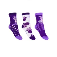 Minnie Mouse Socken - 3 Paar - lila - Größe 31/34