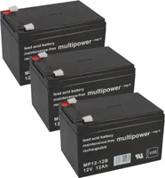 3x 12V 12Ah BLEI AKKU BATTERIE für ELEKTROFAHRRAD ELEKTROSCOOTER E-BIKE USV MP
