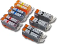 vhbw 10x Tintenpatronen kompatibel mit Canon Pixma MG5150, IX6550, MG5200, IP4950, MG5100, IP4900, MG5250, IP4850, IP4800 Drucker + Chip (Kompatibel)