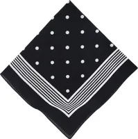 Betz Nickituch Bandana Richtfesttuch Halstuch mit klassischem Punktemuster 55x55 cm in rot, marine und schwarzblau Farbe - schwarz-blau