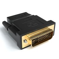 HDMI auf DVI Adapter | HDMI A Buchse zu DVI Stecker | Kontakte vergoldet