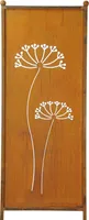 Edelrost Sichtschutz Blütendolde 52x165 cm Gartenstele Rostwand Rost Wand Stele Deko