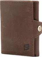 SERASAR | Geldbörse aus Rindsleder [Genius] mit Braun Leather | Farbe: Braun | Länge: 9cm