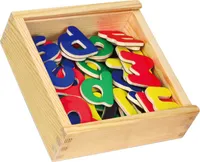 Buchstaben Holzmagnete 52 Stück