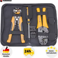 Crimpzange Abisolierzange Kabelschuhe Automatisch Kabelzange Handschrauber Set