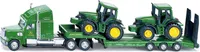 SIKU Farmer - Tahač s podvalníkem a traktory John Deere, měřítko 1:87