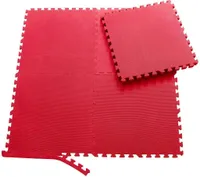Sporttrend 24® 8 Schutzmatten + 16 Randstücke Set in Rot 60x60x1cm | 2,88qm | Bodenschutzmatte Unterlegmatte für Fitnessgeräte