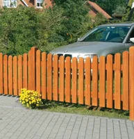 JODA Plotový sloupek 90x90 křížový dřevěný sloupek 190cm Plotový sloupek s kulatou hlavou z hraněného dřeva