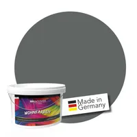 WALLCOVER Wandfarbe Grau Hochdeckend Klasse 1 Matt 1L für 8 m²