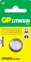 GP Batteries CR2025 Standard Series, 160 mAh, Lithium-Ion (Li-Ion), 3 V