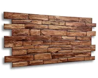 3D PVC Wandpaneele Wandverkleidung PVC-Verkleidung Stein Holz Mosaik Fliesen Imitation (ca. 0,5qm)