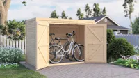 Bertilo Holz Fahrradgarage/Geräteschrank - 18 mm naturbelassen