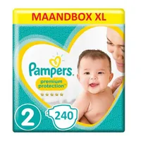 Pampers Premium Protection New Baby Größe 2 Mini 4-8kg MonatsBox, 240 Windeln
