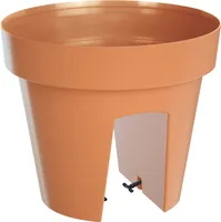 DEUBA® Geländerkasten 5 Liter Frostbeständig Getrennte Pflanzkammern Geländer Balkonkasten Blumentopf Terracotta