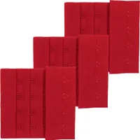 3 Paar BH-Verschluss 70 mm 4 Reihen zum annähen Dessous Farbwahl