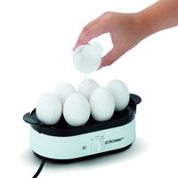 Cloer 6081 Eierkocher mit akustischer Fertigmeldung, Kunststoff, weiß