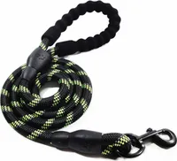Haustierleine Reflektierendes Hundeseil Nylon Haustierleine Hochleistungsseil Hundeleine - Schwarz Grün 1,5 Meter