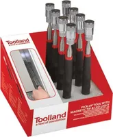 Toolland Toonbankdisplay Met 8 X Magnetische Grijpstok Met Led