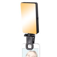 Andoer W140 Pocket Clip-on LED-Videoleuchte Handy-Fuelllicht Tablet-Computer Videokonferenzleuchte 2500K-6500K Dimmbar fuer Online-Meetings Live-Streaming Selfie