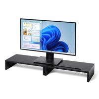 Mondeer Monitorständer, Schreibtischaufsatz, Bildschirmständer, Monitorerhöhung, 42 x 23,5 x 10cm, Schwarz