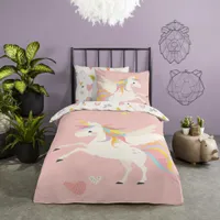 Good Morning Kinder-Bettwäsche-Set Unicorn 140×200/220 cm