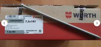 Art. 0234830182 Würth AMO III Schrauben 7,5x182 ohne Kopf AW 30 Fenstermontage, 50 Stück