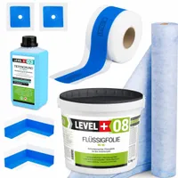 Hydroizolačná súprava Tekutá fólia 5,5 kg Tesniaca páska 5mb Rohož 1mb Základný náter 1l Sprcha - LEVEL+ SET331