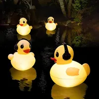 Solar Schwimmende Poollampe Ente – Ø 40 cm LED Deko Lampe für Garten, Teich, Pool – Wasserdicht & Aufblasbar
