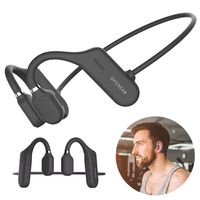 Tragbar Sportkopfhörer Bluetooth 5.0 Kabellose Knochenschall Kopfhörer mit Mikrofon für Radfahren, Laufen, Fahren, Gym