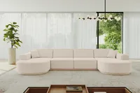 ALTDECOR Ecksofa in U-Form -  MARI-U2 - 380x165x84 cm  Beige - Corner Sofa Bett Eckcouch Couch L-Form Wohnlandschaft  Cauchsofa