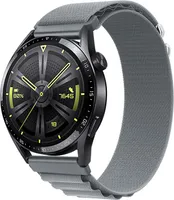BStrap Nylon Loop Armband für Samsung Galaxy Watch 3 41mm, gray