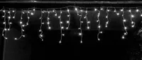 LED Lichterkette Eisregen Vorhang Weiß Eisweiß Außen + Innen Kette IP44, Länge:4.2 m