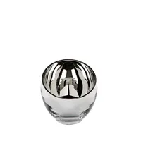 Fink Teelichthalter Candy silberfarben Glas Höhe 11 cm